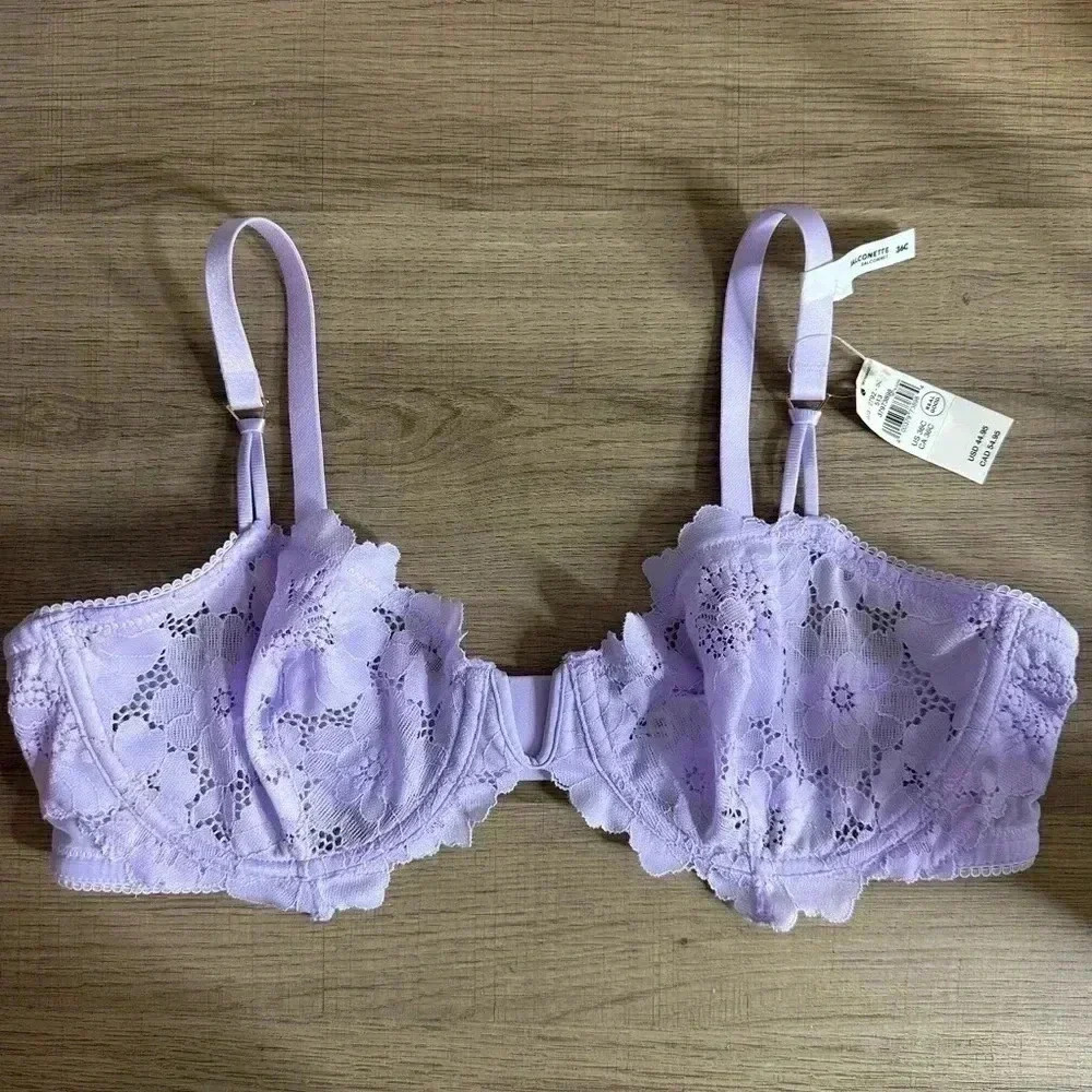 Aerie balconette lavender underwires bra size 36C NWT